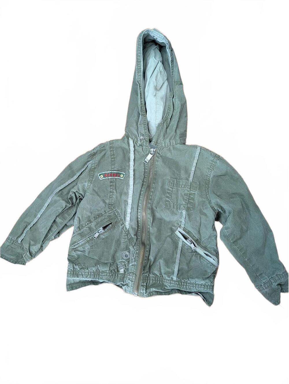 Diesel Boys 2T Hooded Cotton Ripstop in Olive Army Green Indie Designer Motocore
